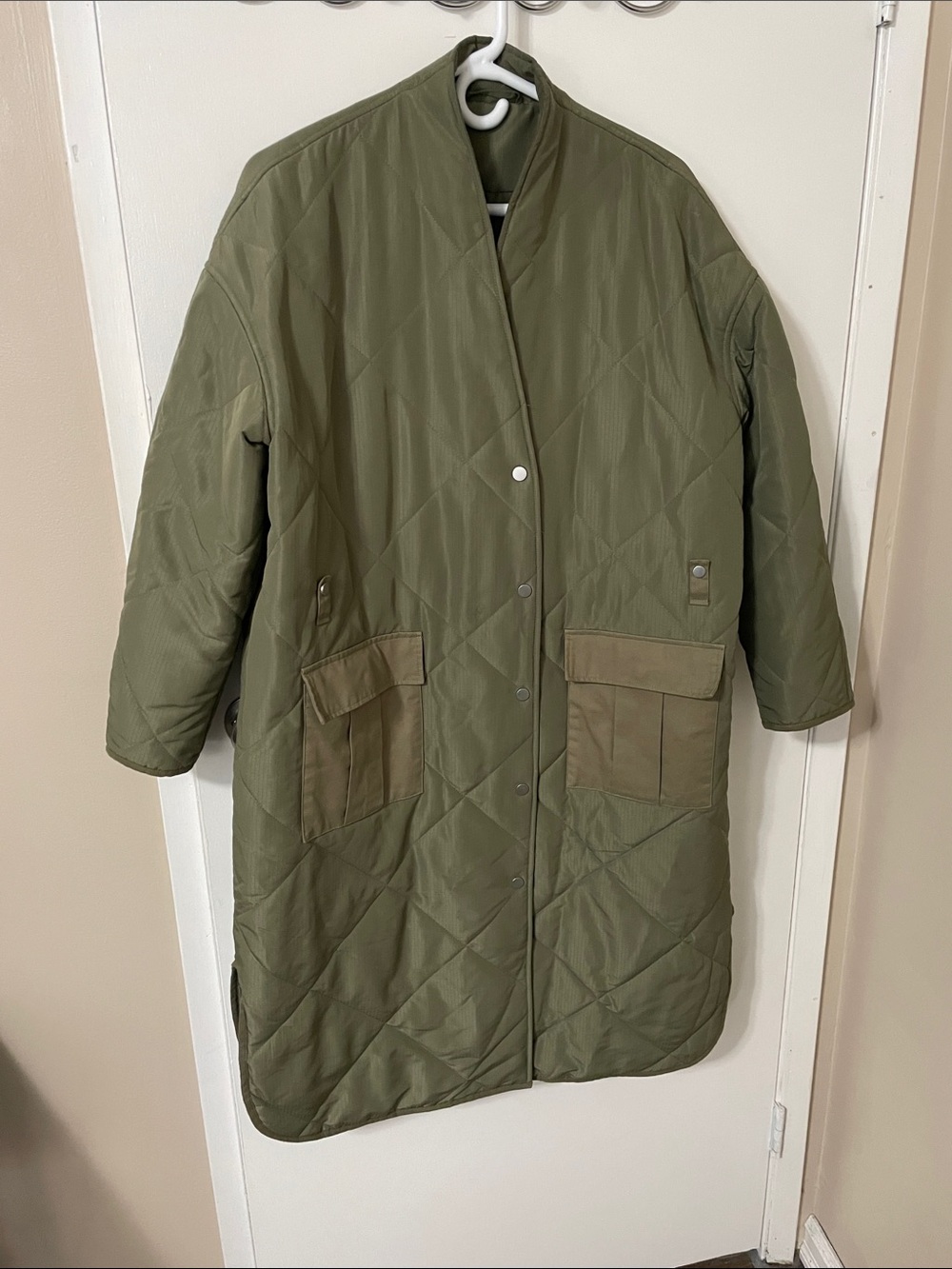 2ndday Quilted Green Long Coat Size 34
